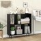 Costway Open Shelf Bookcase Mid Century Modern Cube Bookshelf with 4 Compartments Natural/White/Black